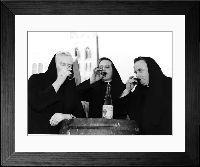 Framed Print : Homemade Buckfast wine being drunk by Father Leo Brother Sebastian Father Alban Framed Print : Homemade Buckfast wine being drunk by Father Leo Brother Sebastian Father Alban