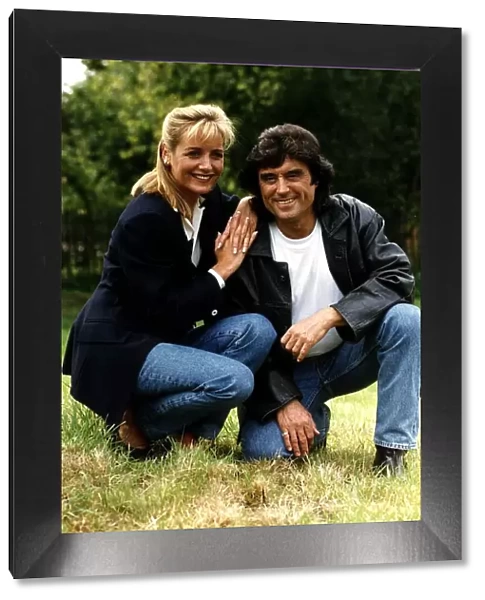 Ian McShane Actor star of the TV series Lovejoy with Caroline Langrishe on location in
