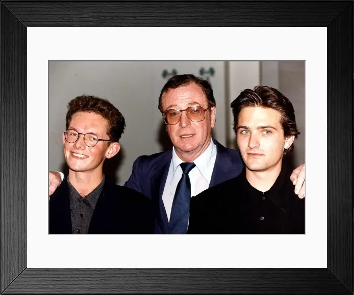 Framed Print : Micahel Caine Actor at the Bafta best beginners awards with joint winners Christian Framed Print : Micahel Caine Actor at the Bafta best beginners awards with joint winners Christian