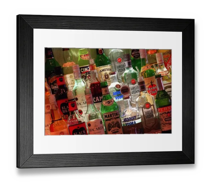 Framed Print : Bar Ce Lona pub Sauchiehall Street Glasgow September 1998 Spirit bottles behind the bar Framed Print : Bar Ce Lona pub Sauchiehall Street Glasgow September 1998 Spirit bottles behind the bar