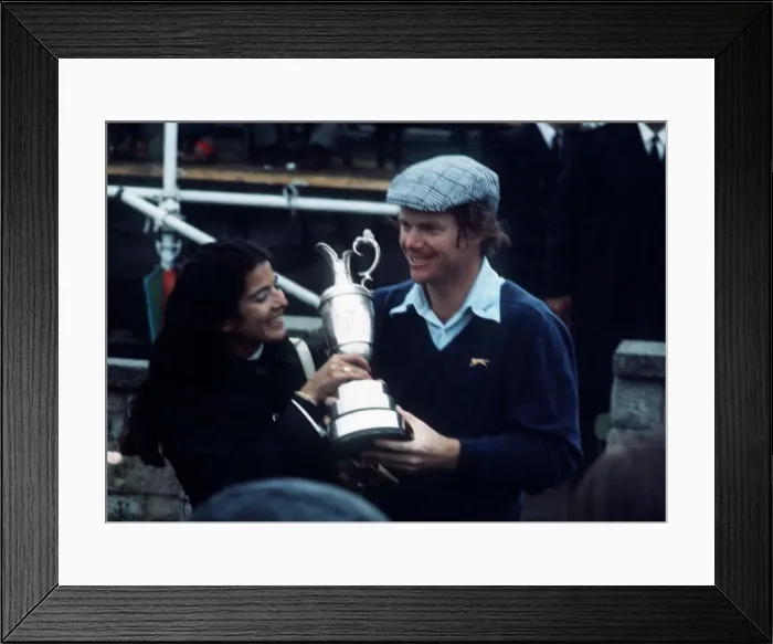 Framed Print : Tom Watson wins the British Open 1975