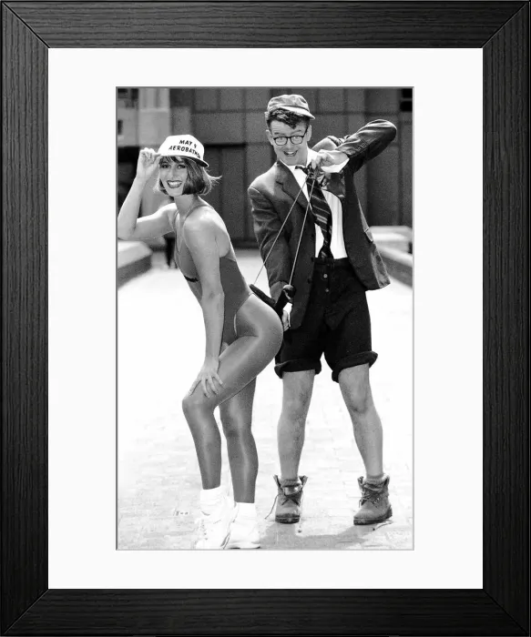Framed Print : Chris Evans TV Personality with Claire Sutton actress Framed Print : Chris Evans TV Personality with Claire Sutton actress