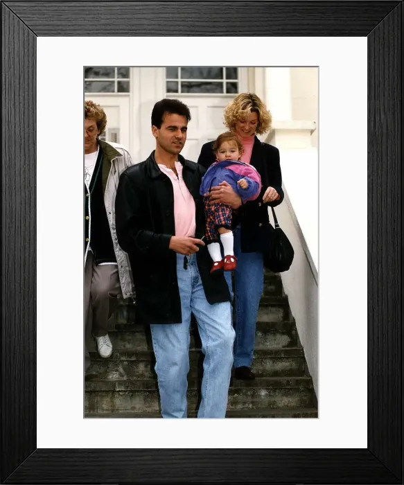 Framed Print : Gillian Taylforth Actress Leaving her highbury home with her boyfriend