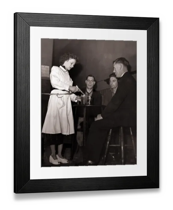 Framed Print : A recent installation to the fittings of the Long Bar at the North Eastern Hotel Framed Print : A recent installation to the fittings of the Long Bar at the North Eastern Hotel