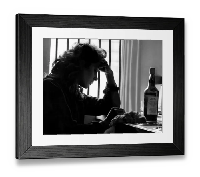 Framed Print : Woman with a drink problem February 1979 1970s