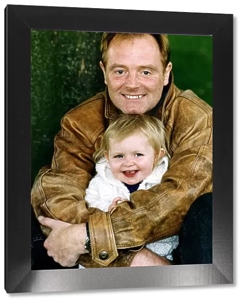 Bruce Jones milkman actor star of RAINING STONES with his grandaughter Sophie