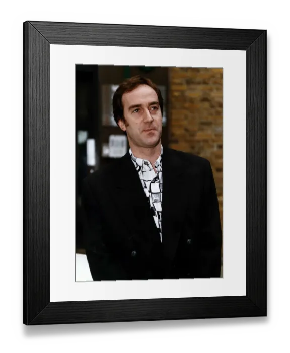 Framed Print : Angus Deayton Actor Comedian and Writer leaves his office Framed Print : Angus Deayton Actor Comedian and Writer leaves his office