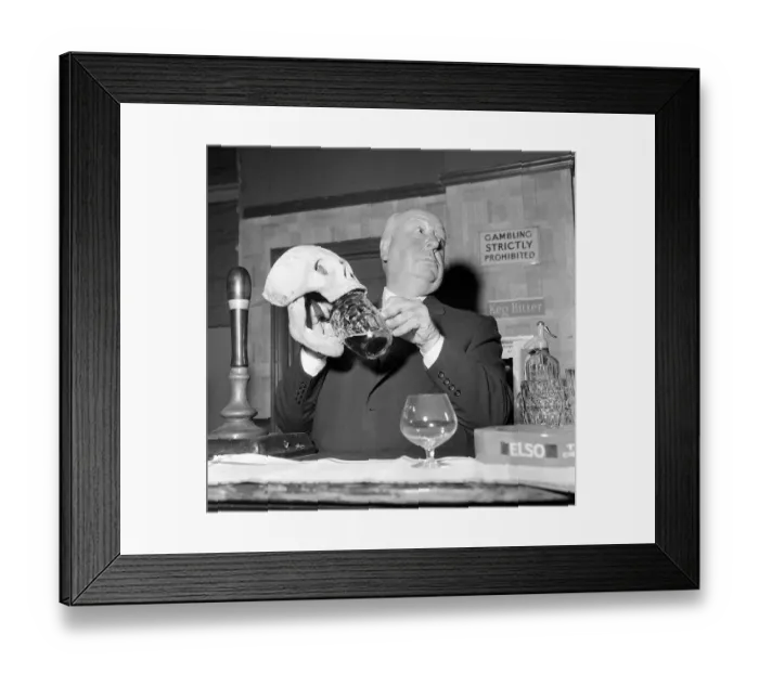 Framed Print : Alfred Hitchcock during press conference at the Granada Studios in Manchester seen here Framed Print : Alfred Hitchcock during press conference at the Granada Studios in Manchester seen here