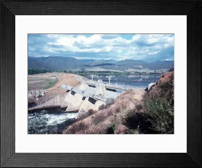 Framed Print : Khancoban control dam and pondage New South Wales in Australia Framed Print : Khancoban control dam and pondage New South Wales in Australia