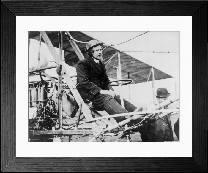 Framed Print : Colonels F Cody pioneer aviator in his aircraft, September 1912 Framed Print : Colonels F Cody pioneer aviator in his aircraft, September 1912