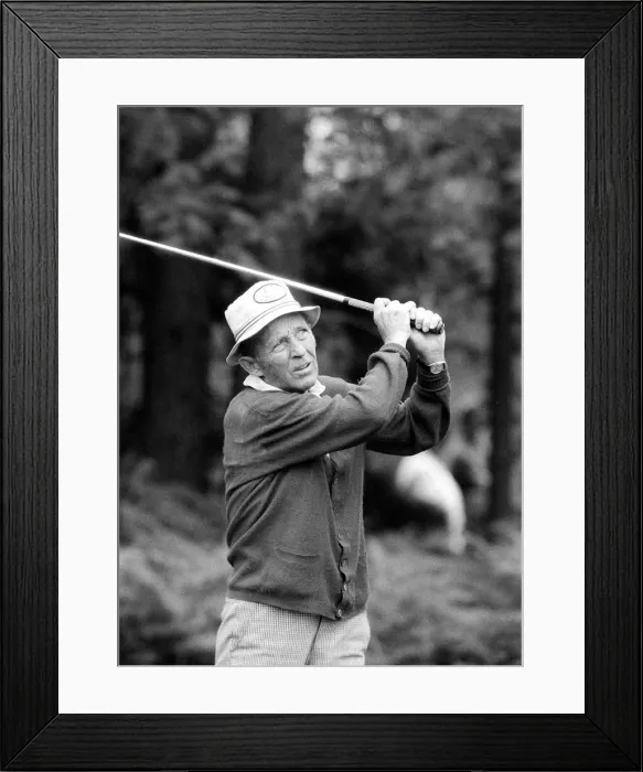 Framed Print : Bing Crosby playing golf August 1976 Framed Print : Bing Crosby playing golf August 1976
