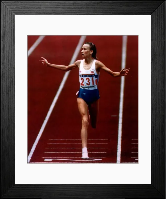 Framed Print : Liz McColgan Athlete running in a race Framed Print : Liz McColgan Athlete running in a race