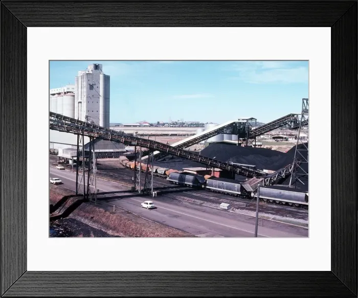 Framed Print : Modern Coal Handling and Storage Facility port of Gladstone australia industry Framed Print : Modern Coal Handling and Storage Facility port of Gladstone australia industry