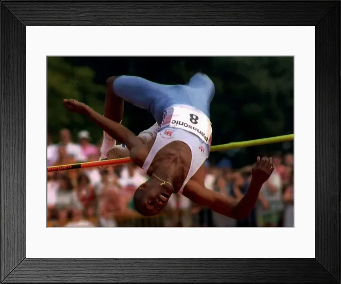 Framed Print : Dalton Grant Athlete In Action In The High Jump Framed Print : Dalton Grant Athlete In Action In The High Jump