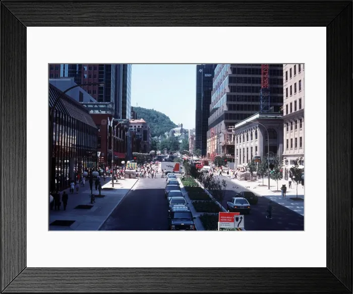 Framed Print : Central Montreal Quebec Canada McGill College Avenue viewed from Place Ville Marie Framed Print : Central Montreal Quebec Canada McGill College Avenue viewed from Place Ville Marie