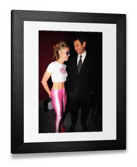 Framed Print : Tamara Beckwith with Jeff Goldblum at the after screen party of the Film Premiere