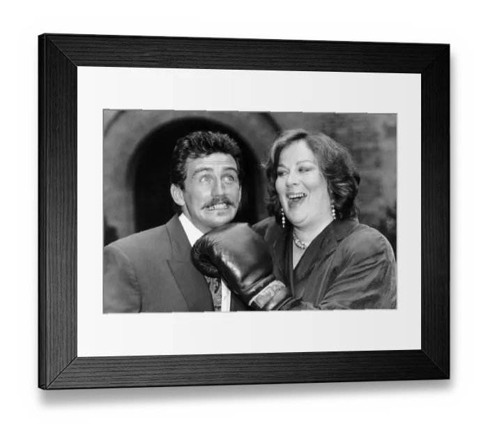 Framed Print : Pam Ferris actress with Barry McGuigan stars in Darling Buds of May