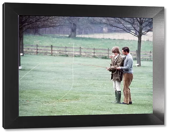 Prince Charles fly fishing with Caroline Worsley at the Royal Windsor Horse Show