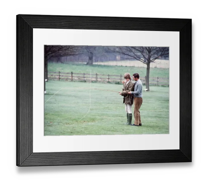 Framed Print : Prince Charles fly fishing with Caroline Worsley at the Royal Windsor Horse Show Framed Print : Prince Charles fly fishing with Caroline Worsley at the Royal Windsor Horse Show