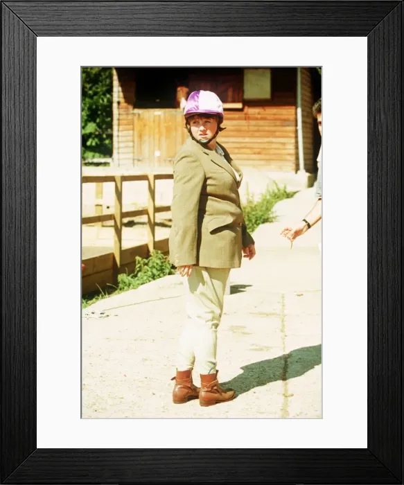 Framed Print : Pauline Quirke actress in horseriding clothes Framed Print : Pauline Quirke actress in horseriding clothes