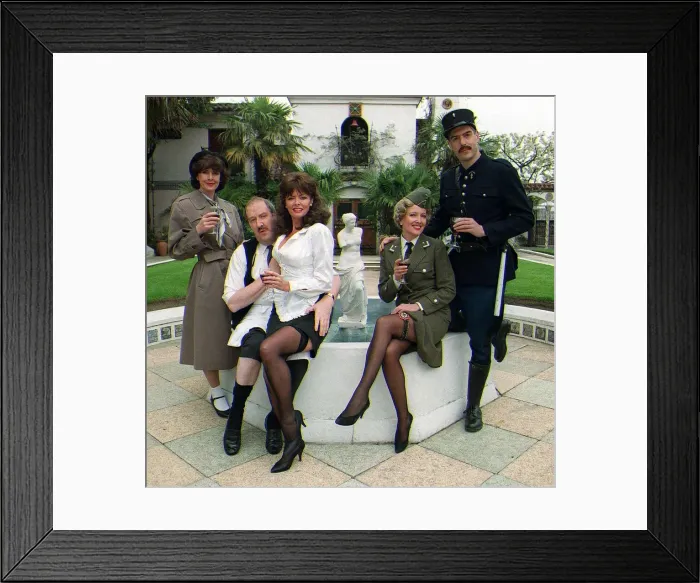 Framed Print : Gordan Kaye Actor and Vicki Michelleback and cast together again to help promote Framed Print : Gordan Kaye Actor and Vicki Michelleback and cast together again to help promote