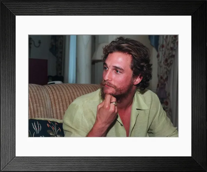 Framed Print : Matthew McConaughey American Actor star of Film A Time To Kill based on the novel by John