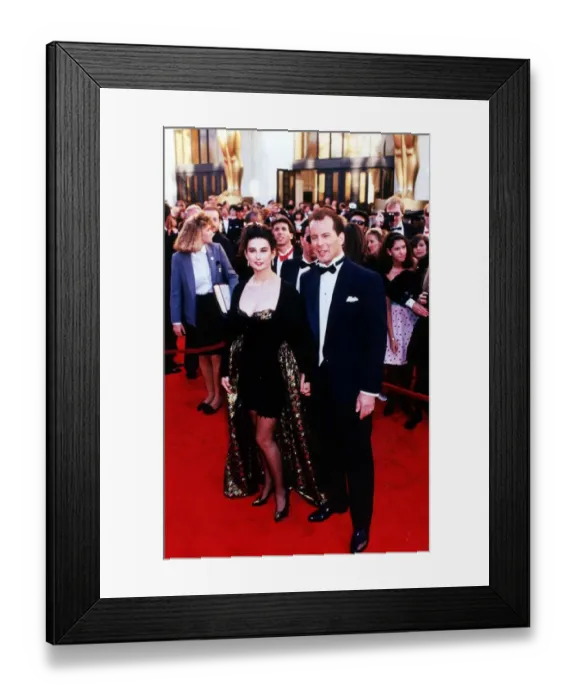 Framed Print : Bruce Willis Actor and wife Demi Moore out at a movie premiere