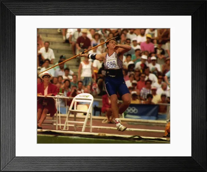 Framed Print : Steve Backley British Javelin Thrower and winner of Silver Medal at the Atlanta Framed Print : Steve Backley British Javelin Thrower and winner of Silver Medal at the Atlanta