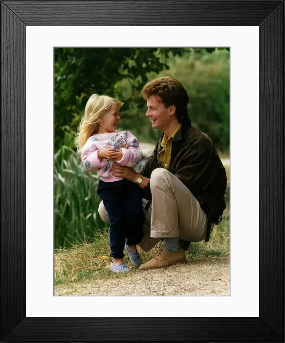 Framed Print : Mark Burgess actor and three year old daughter Romy Framed Print : Mark Burgess actor and three year old daughter Romy