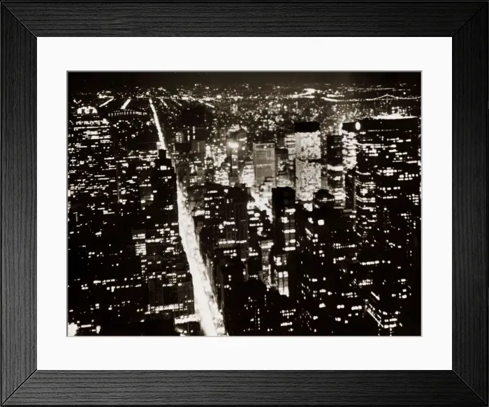 Framed Print : Manhattan New York America USA View from the Empire State Building at night