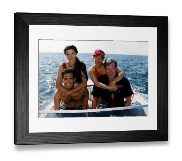 Framed Print : Sean Blowers Actor with wife Shirley and Andrew Kazamia actor with his wife Fran on a Framed Print : Sean Blowers Actor with wife Shirley and Andrew Kazamia actor with his wife Fran on a