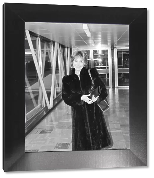 Actress Felicity Kendal at Heathrow Airport, February 1984