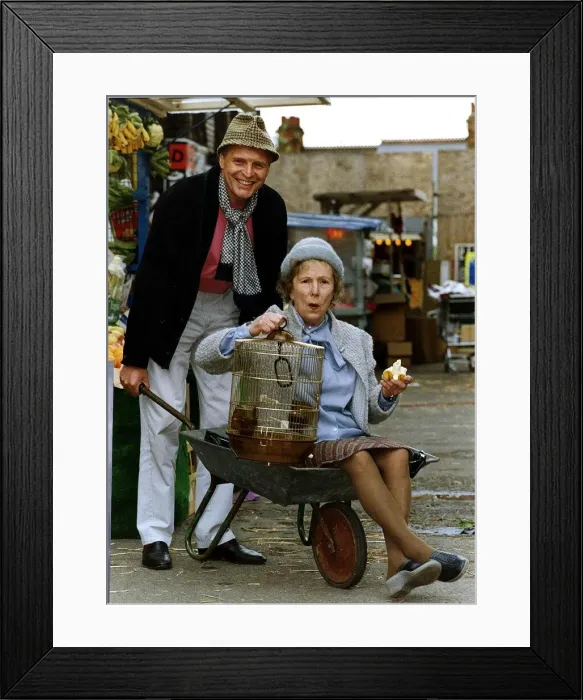 Framed Print : Actors Gretchen Franklin and Peter Dean in a scene in Eastenders as they prepare to move Framed Print : Actors Gretchen Franklin and Peter Dean in a scene in Eastenders as they prepare to move