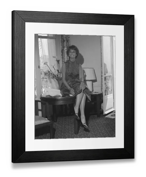 Framed Print : Cannes Festival May 1958 Sophia Loren at Cannes film festival woman wearing