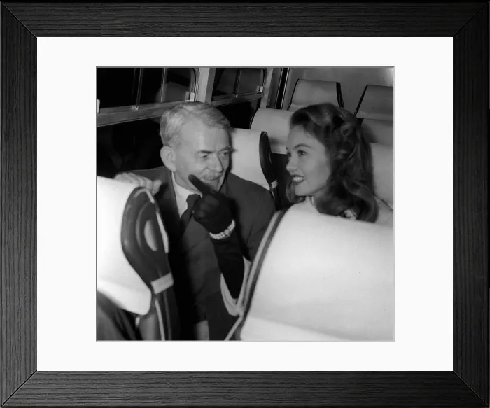 Framed Print : Sir Frank Whittle assisted by Janet Scott Cchristen the first TWA jet aircraft to leave Framed Print : Sir Frank Whittle assisted by Janet Scott Cchristen the first TWA jet aircraft to leave