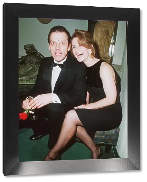 Leslie Grantham Actor with his wife Jane Lawrie at the opening of the play Ricks Bar