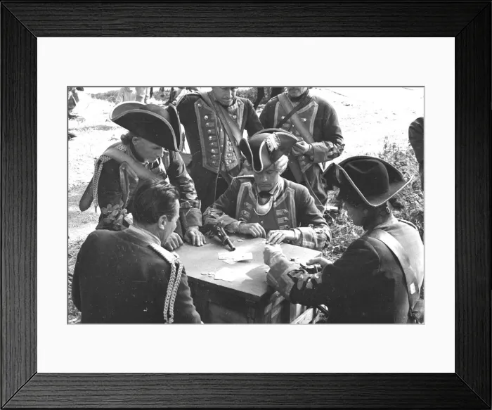 Framed Print : Burt Lancaster playing cards with his actor colleagues during the filming of The Devils Framed Print : Burt Lancaster playing cards with his actor colleagues during the filming of The Devils