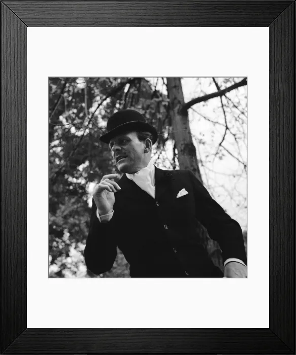 Framed Print : Actor Terry Thomas horse riding October 1958 Framed Print : Actor Terry Thomas horse riding October 1958