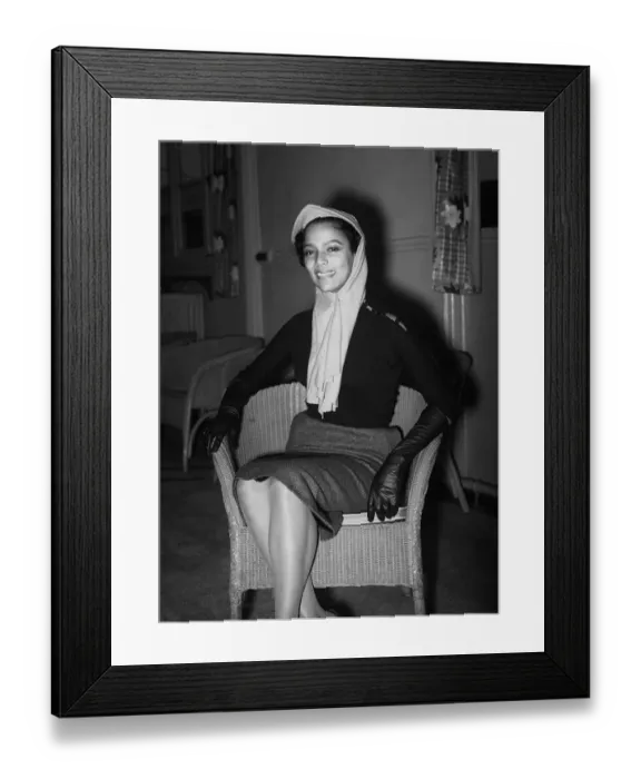 Framed Print : Actress Dorothy Dandridge at London Airport. She was in Britain to film interior scenes Framed Print : Actress Dorothy Dandridge at London Airport. She was in Britain to film interior scenes