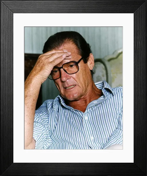 Framed Print : Roger Moore Actor in the Hague Holland Framed Print : Roger Moore Actor in the Hague Holland