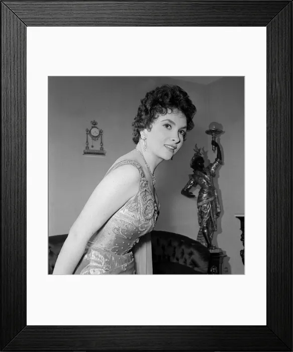 Framed Print : Gina Lollobrigida February 1954 Italian Actress in London Framed Print : Gina Lollobrigida February 1954 Italian Actress in London