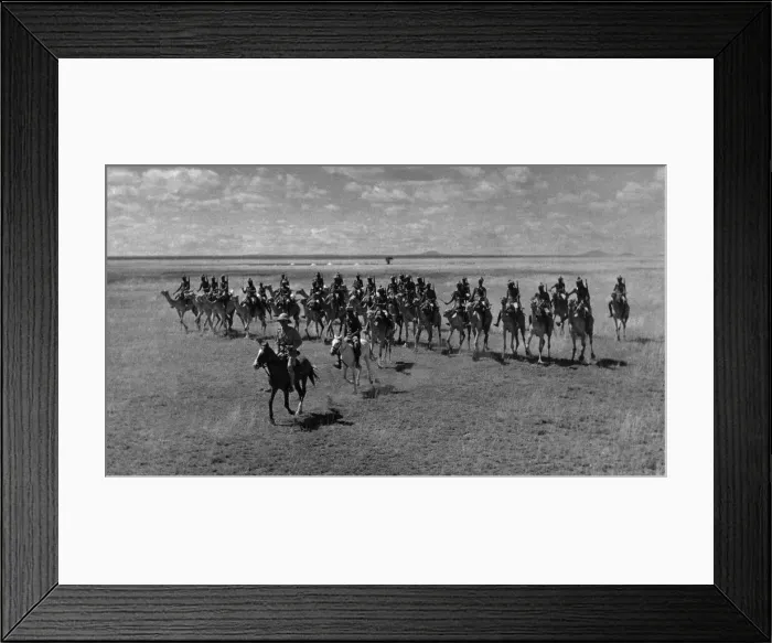 Framed Print : The Camel Corps of the Kings African Rifles October 1945 on the great Framed Print : The Camel Corps of the Kings African Rifles October 1945 on the great