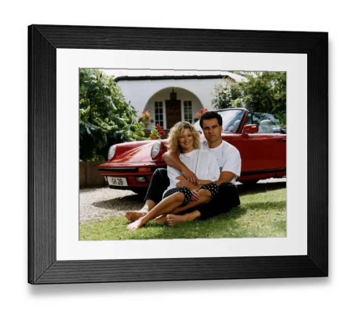 Framed Print : Gillian Taylforth actress Kathy in BBC television soap opera Eastenders with Geoff Framed Print : Gillian Taylforth actress Kathy in BBC television soap opera Eastenders with Geoff