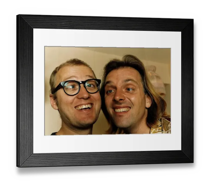 Framed Print : Comedians Adrian Edmondson and Rik Mayall, actors who star in the television series Framed Print : Comedians Adrian Edmondson and Rik Mayall, actors who star in the television series