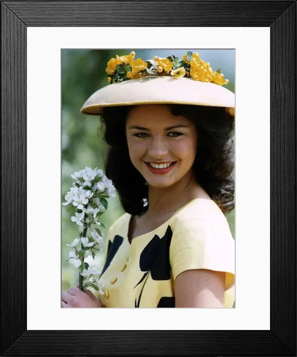 Framed Print : Catherine Zeta Jones actress who apppeared in The Darling Buds of May with David Jason Framed Print : Catherine Zeta Jones actress who apppeared in The Darling Buds of May with David Jason