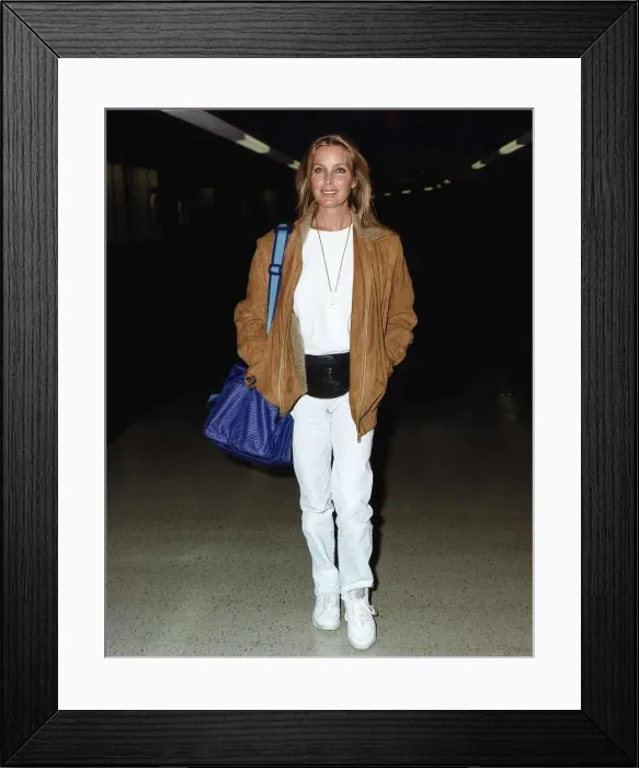 Framed Print : Bo Derek actress at airport Framed Print : Bo Derek actress at airport