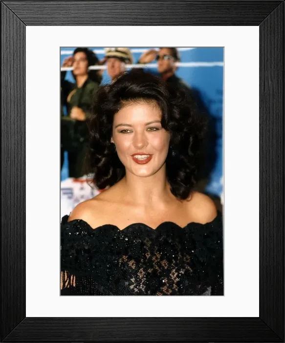 Framed Print : Catherine Zeta Jones actress who apppeared in The Darling Buds of May with David Jason Framed Print : Catherine Zeta Jones actress who apppeared in The Darling Buds of May with David Jason