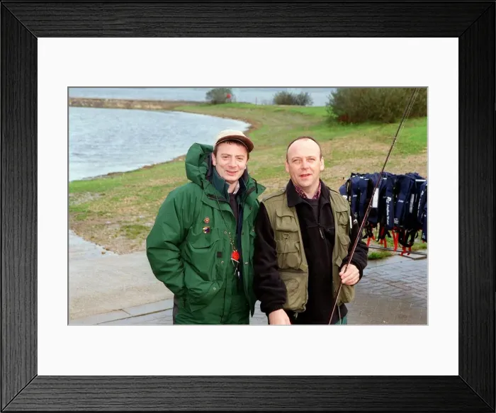 Framed Print : Sean Wilson Actor October 98 Coronation Street actor with one of the fisherman Framed Print : Sean Wilson Actor October 98 Coronation Street actor with one of the fisherman