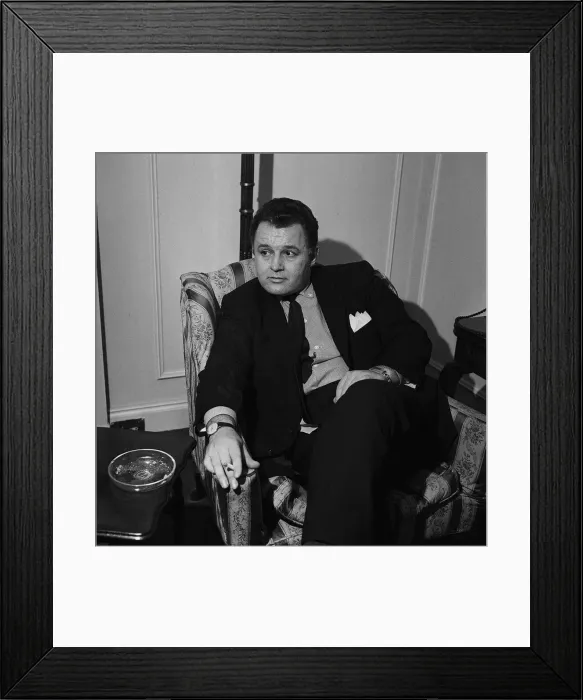 Framed Print : Actor Rod Steiger in London December 1956 Framed Print : Actor Rod Steiger in London December 1956