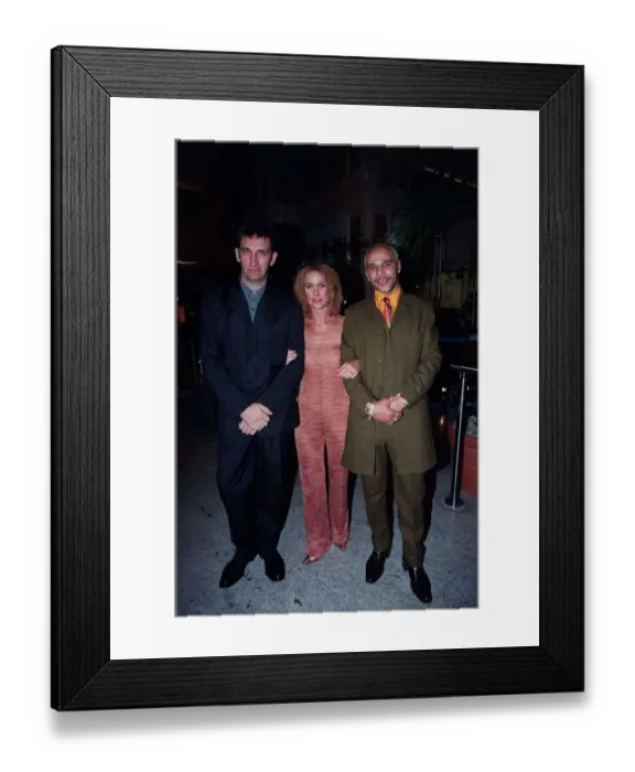 Framed Print : Jimmy Nail Actor  /  Singer November 98 Arriving at music awards with Meg Mathews